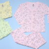 Pink & Yellow printed cotton hoisery set - Image 2