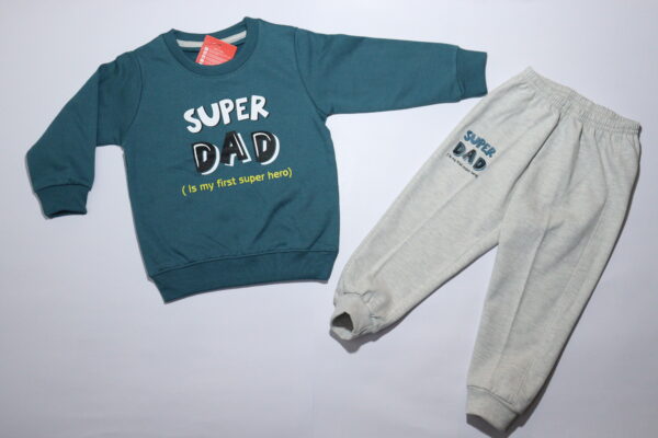 Ocean Green & White DAD winter set - Image 4