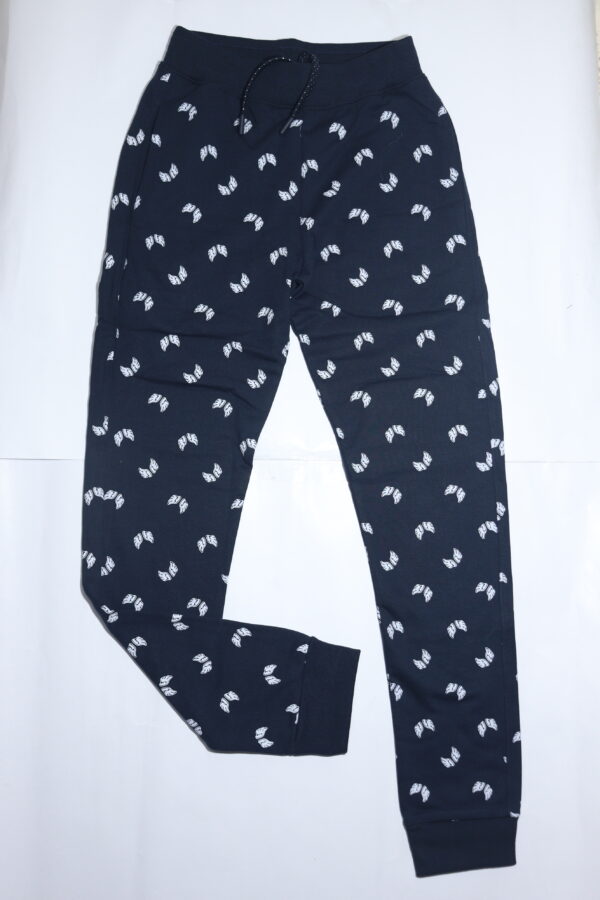 Navy Blue Printed Trousers - Image 3