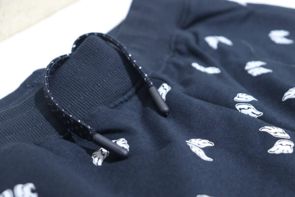 Navy Blue Printed Trousers - Image 2