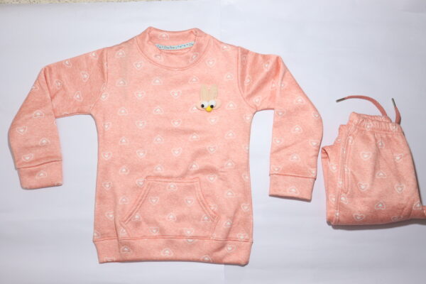 Peach Printed Winter Wear Set - Image 2