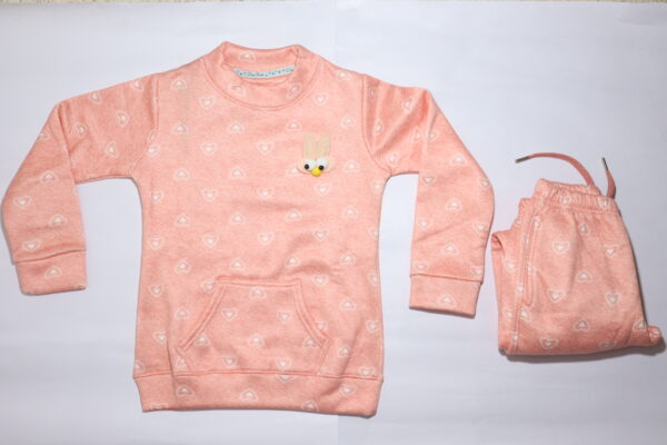Peach Printed Winter Wear Set
