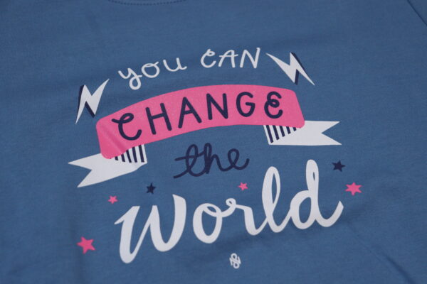 Blue Printed Sweatshirt - Image 2