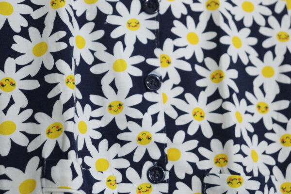 Navy Blue Flower Print Nightsuit - Image 5