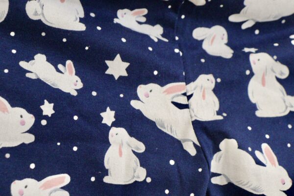 Navy Blue Rabbit Printed Nightsuit - Image 6