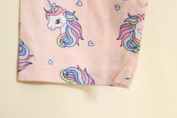 Peach Coloured Unicorn Printed Nightsuit - Image 8