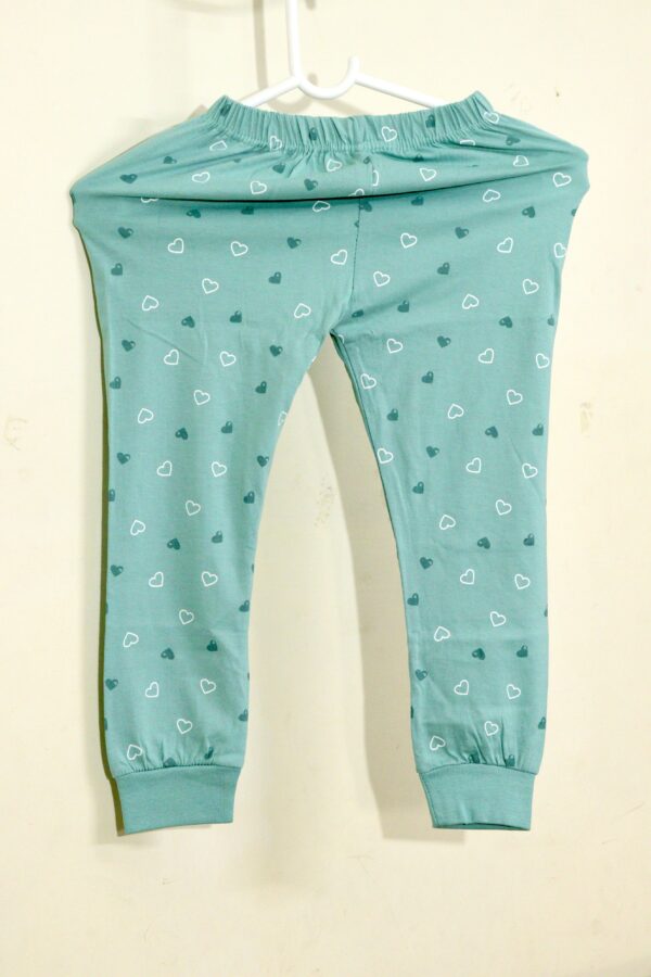 Pista Green Printed Nightsuit for Girls - Image 4