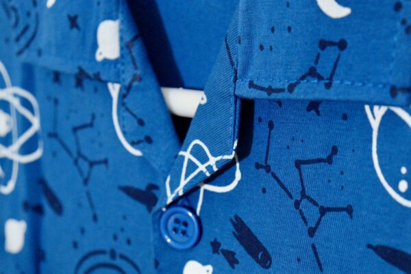 Teal Blue Planet Printed Nightsuit - Image 10