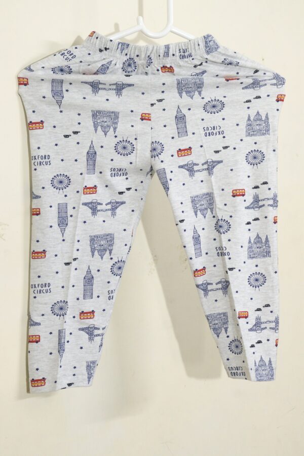 Grey Melange Printed Nightsuit - Image 5