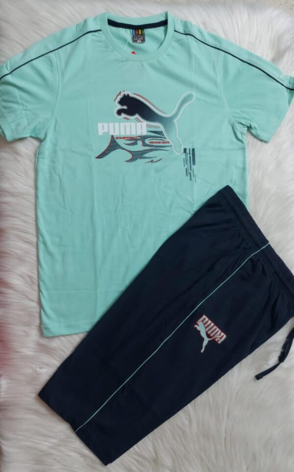Green & Navy Blue Barmuda Summer Set
