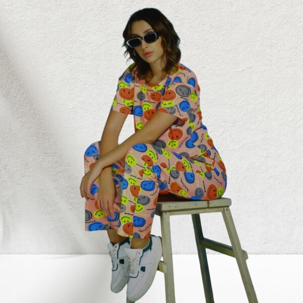 Peach Coloured Printed Nightsuit for Women