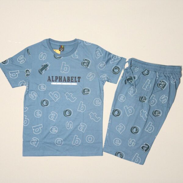 Grey Alphabetical Printed Summer Set