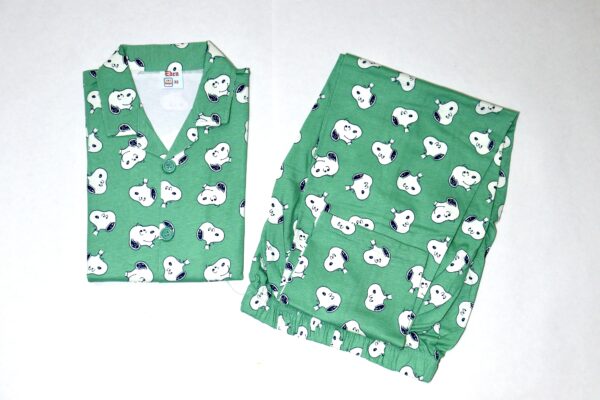 Green Printed Nightsuit for Boys - Image 4
