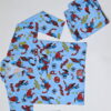 Blue Spiderman Printed Front Open Nightsuit - Image 4