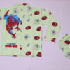 Yellow Spiderman Printed Front Open Nightsuit - Image 4