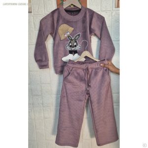 Adorable Girls Bunny Winter Cordset | Onion Color