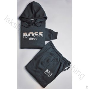 Teen Boys Cotton Fleece Winter Cordset (13‑15 Yrs, Size 38(M)) – Black Color