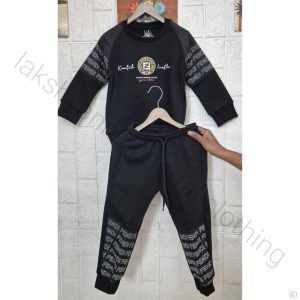 Premium Boys Winter Cord Set - Ultra‑Soft Cotton Fleece(Black)