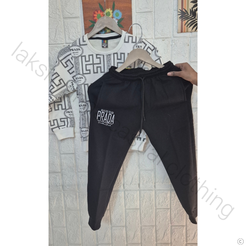 Winter Essential Cotton Fleece Set - Sweatshirt & Trouser