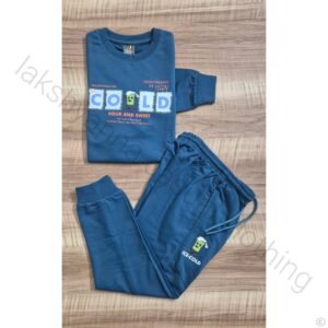 Soft Loopknit Cotton Full-Sleeve Set for Boys (Royal Blue)