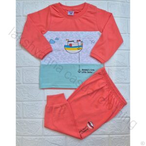 Soft Hosiery Orange Unisex Casual Set