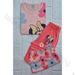 Super Soft Girls Outfit - Peach Tee, Shorts & Capri
