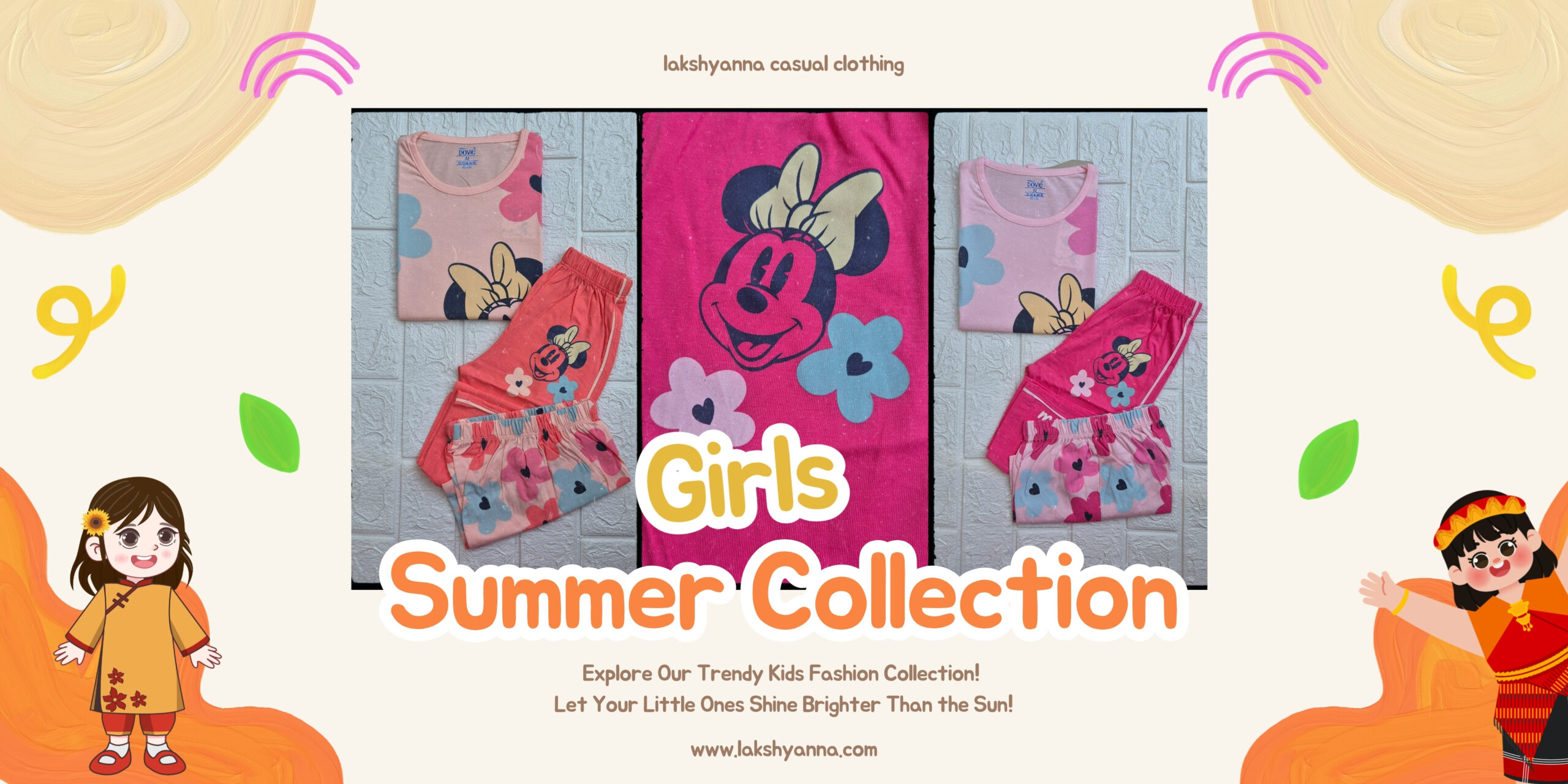 girls summer collection - lakshyanna casual clothing banner