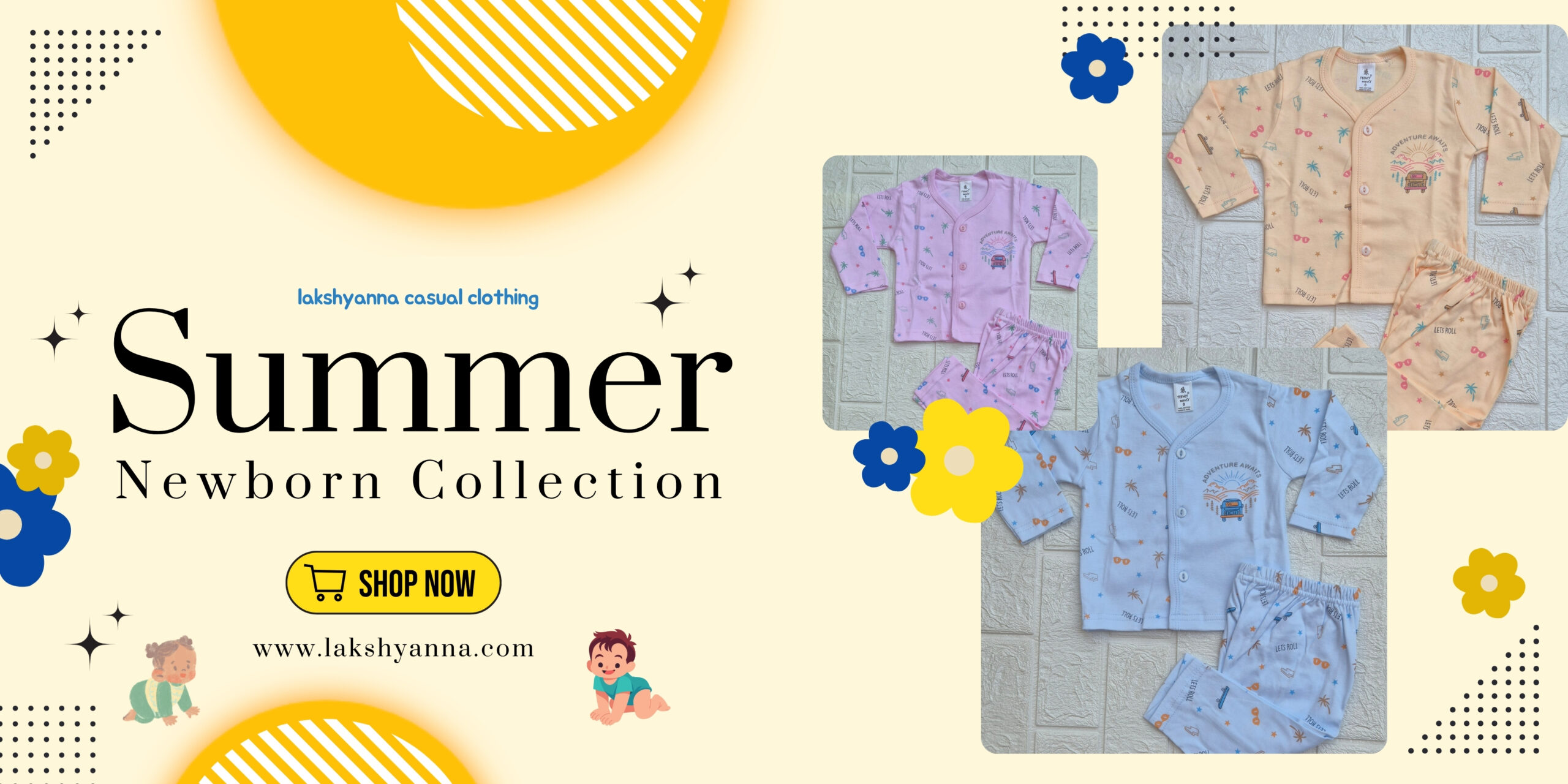 infant summer collection - lakshyanna casual clothing banner